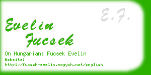 evelin fucsek business card